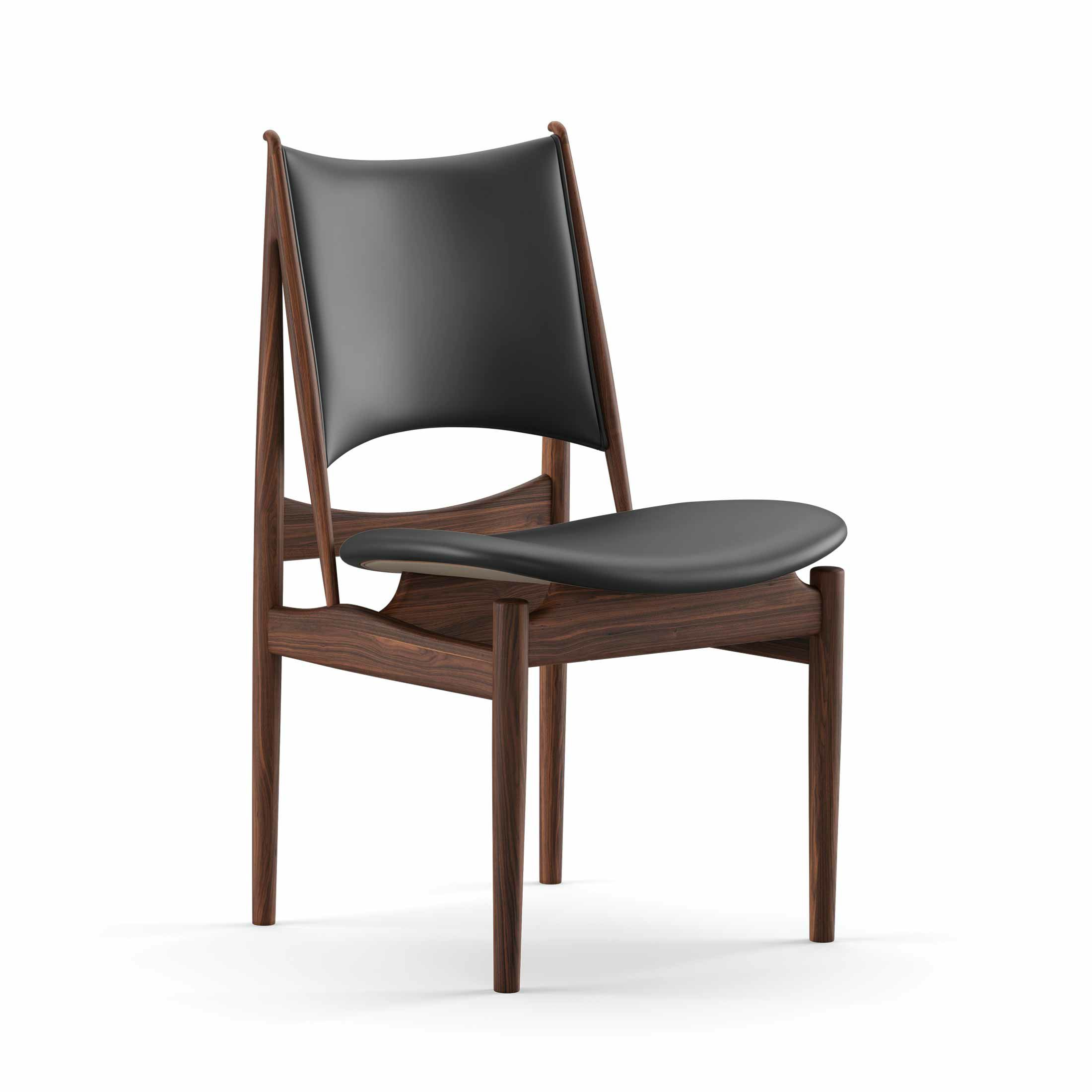 HOUSE OF FINN JUHL（ハウス・オブ・フィンユール） / EGYPTIAN CHAIR（エジプシャンチェア） / ウォルナット材・オイル仕上げ・エレガンスレザー（Elegance Black）