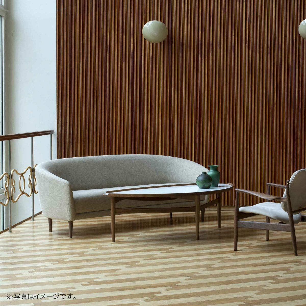 HOUSE OF FINN JUHL（ハウス・オブ・フィンユール） / LITTLE MOTHER SOFA 3 SEATER（リトルマザーソファ 3シーター） / ウォルナット材・オイル仕上げ / Hallingdal 113（ハリンダル）