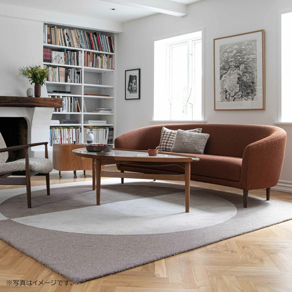 HOUSE OF FINN JUHL（ハウス・オブ・フィンユール） / LITTLE MOTHER SOFA 3 SEATER（リトルマザーソファ 3シーター） / ウォルナット材・オイル仕上げ / Hallingdal 113（ハリンダル）