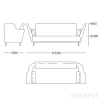 HOUSE OF FINN JUHL（ハウス・オブ・フィンユール） / 57 SOFA / ウォルナット材・オイル仕上げ / Remix 612（リミックス） / ソファ