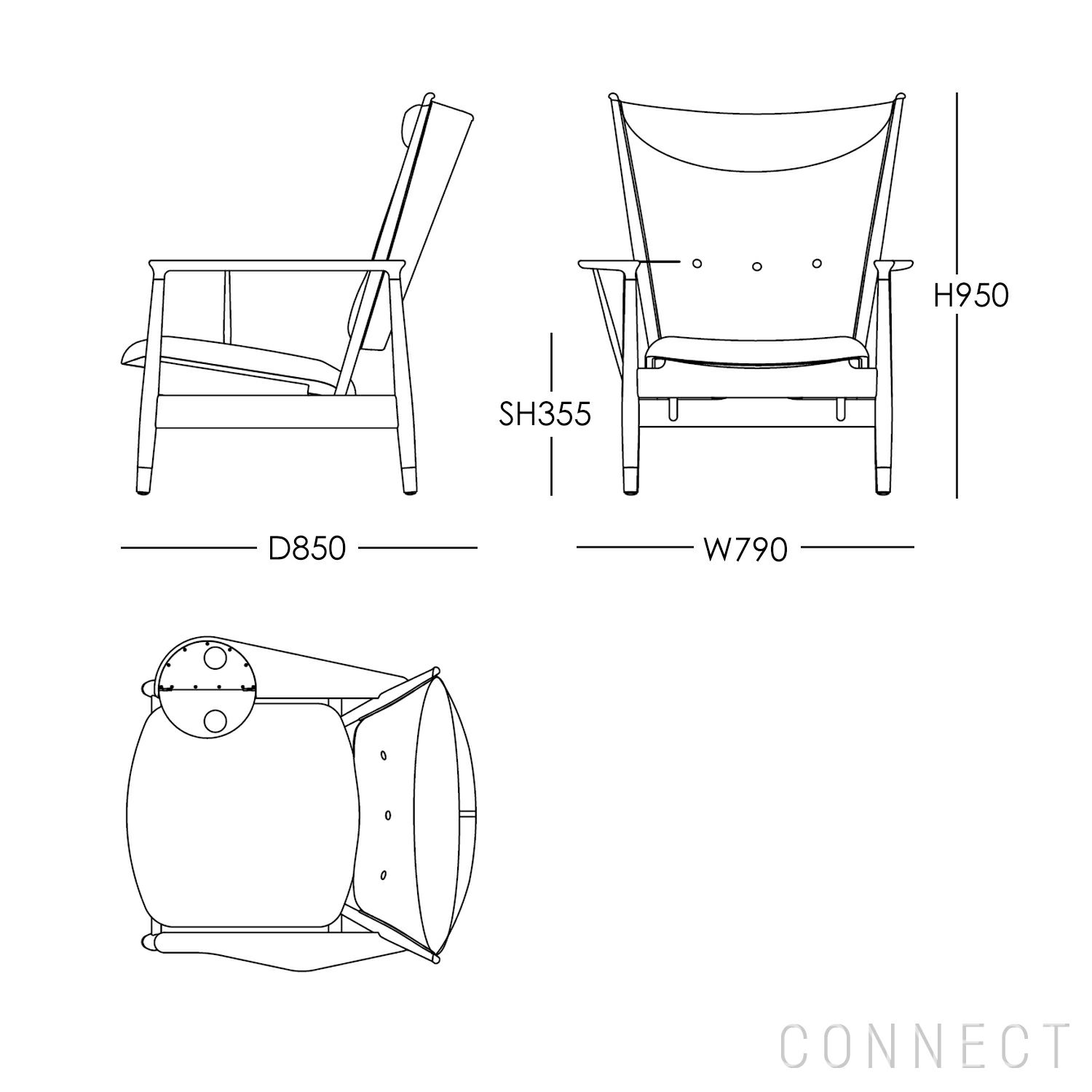HOUSE OF FINN JUHL（ハウス・オブ・フィンユール） / WHISKY CHAIR（ウィスキーチェア） / ウォルナット材・オイル仕上げ・エレガンスレザー（Elegance Walnut） / ラウンジチェア