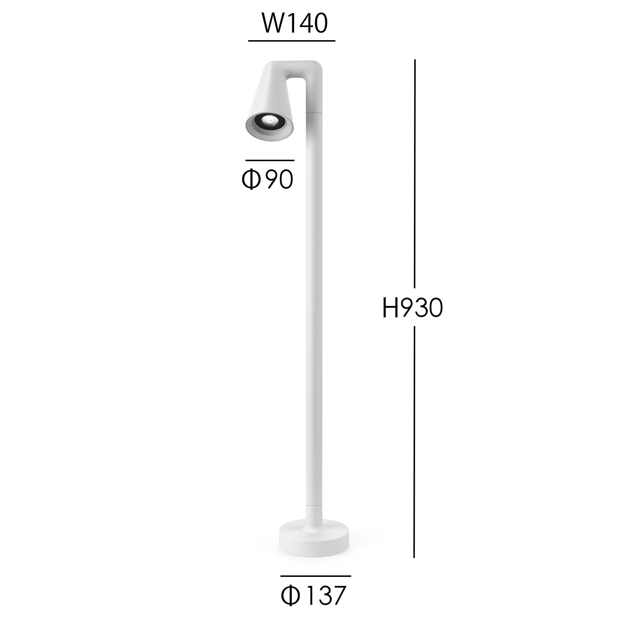FLOS（フロス） / BELVEDERE SPOT F3（ベルヴェデーレ スポット） / H930 / 3000K / 全5色 / 庭園灯