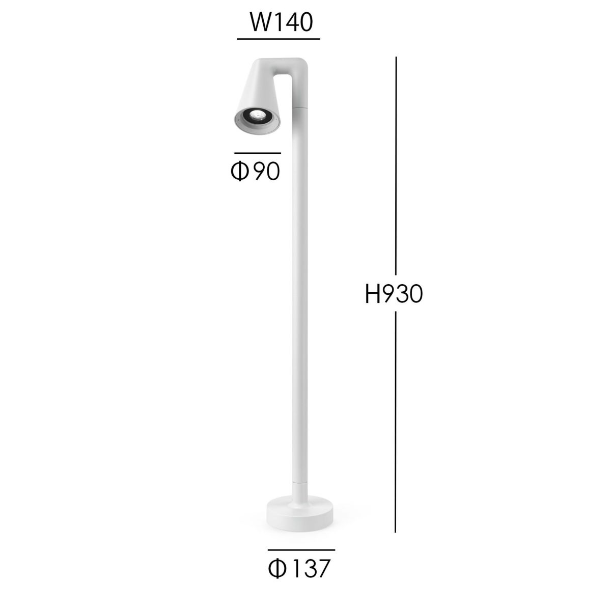 FLOS（フロス） / BELVEDERE SPOT F3（ベルヴェデーレ スポット） / H930 / 3000K / 全5色 / 庭園灯
