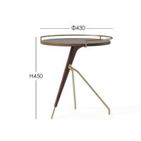 Audo Copenhagen（オドー・コペンハーゲン） / UMANOFF SIDE TABLE H45cm（ウマノフ サイドテーブル） / Walnut / ウォルナット