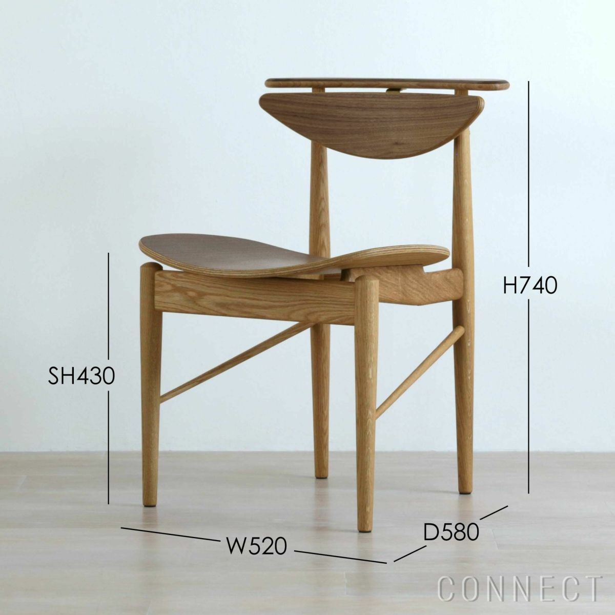 HOUSE OF FINN JUHL（ハウス・オブ・フィンユール） / READING CHAIR W（リーディングチェア） / オーク材・ウォルナット材・ダークオイル仕上げ（べニヤタイプ） / チェア