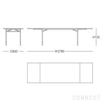 HOUSE OF FINN JUHL（ハウス・オブ・フィンユール） / NYHAVN DINING TABLE（ニューハウンダイニングテーブル） / ウォルナット材・オイル仕上げ・ブラックリノリウム天板