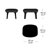  【ポイント15倍】FRITZ HANSEN（フリッツ・ハンセン） / RO（ロオチェア）フットスツールセット / ラウンジチェア