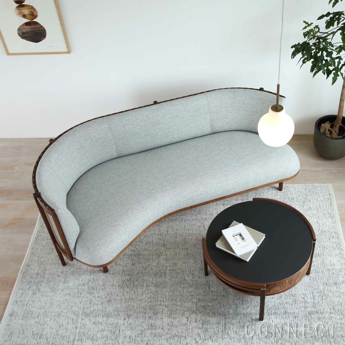 CARL HANSEN & SON （カール・ハンセン＆サン） / RF1903 SIDEWAYS SOFA（サイドウェイ・ソファ） / ウォルナット材・オイル仕上げ / Hallingdal 116（ハリンダル） / 2人掛け