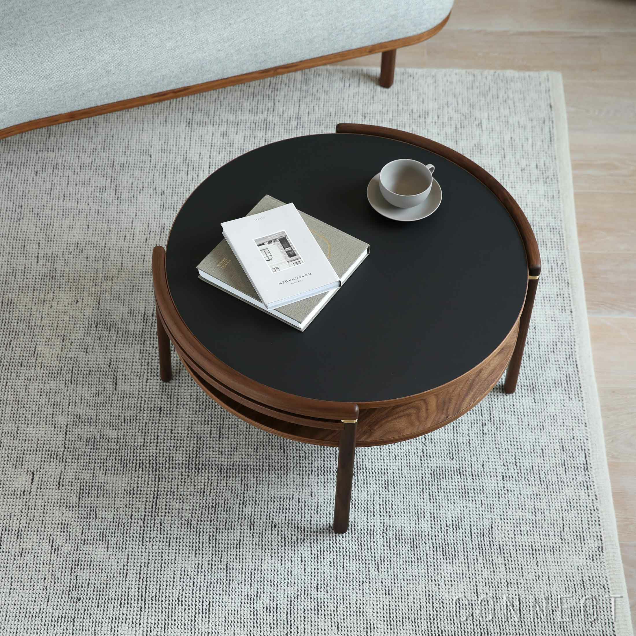 CARL HANSEN & SON（カール・ハンセン＆サン） / RF1905 SIDEWAYS COFFEE TABLE（サイドウェイ・コーヒーテーブル） / ウォルナット材・ラミネート天板ブラック / サイドテーブル