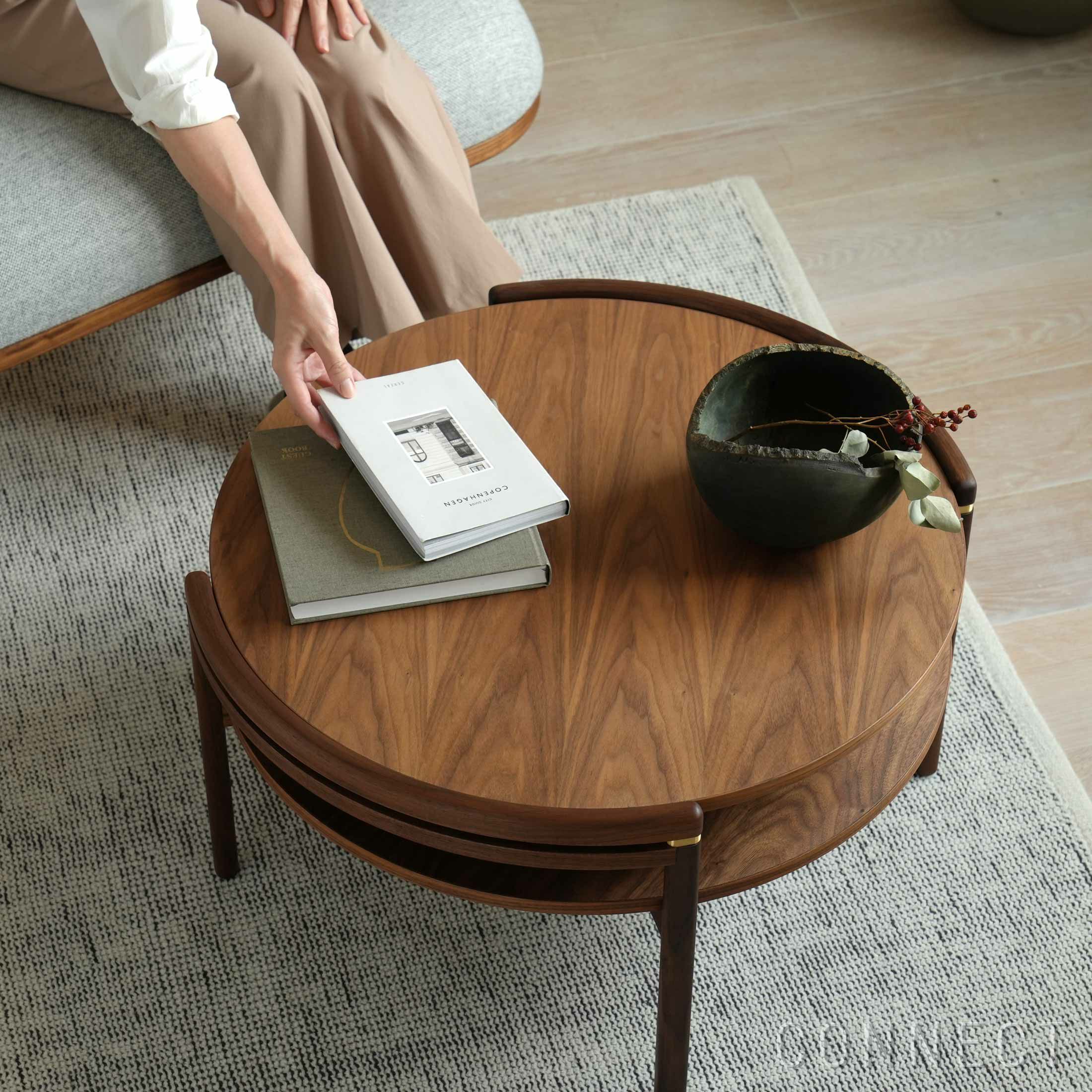 CARL HANSEN & SON（カール・ハンセン＆サン） / RF1905 SIDEWAYS COFFEE TABLE（サイドウェイ・コーヒーテーブル） / ウォルナット材・ラミネート天板ブラック / サイドテーブル