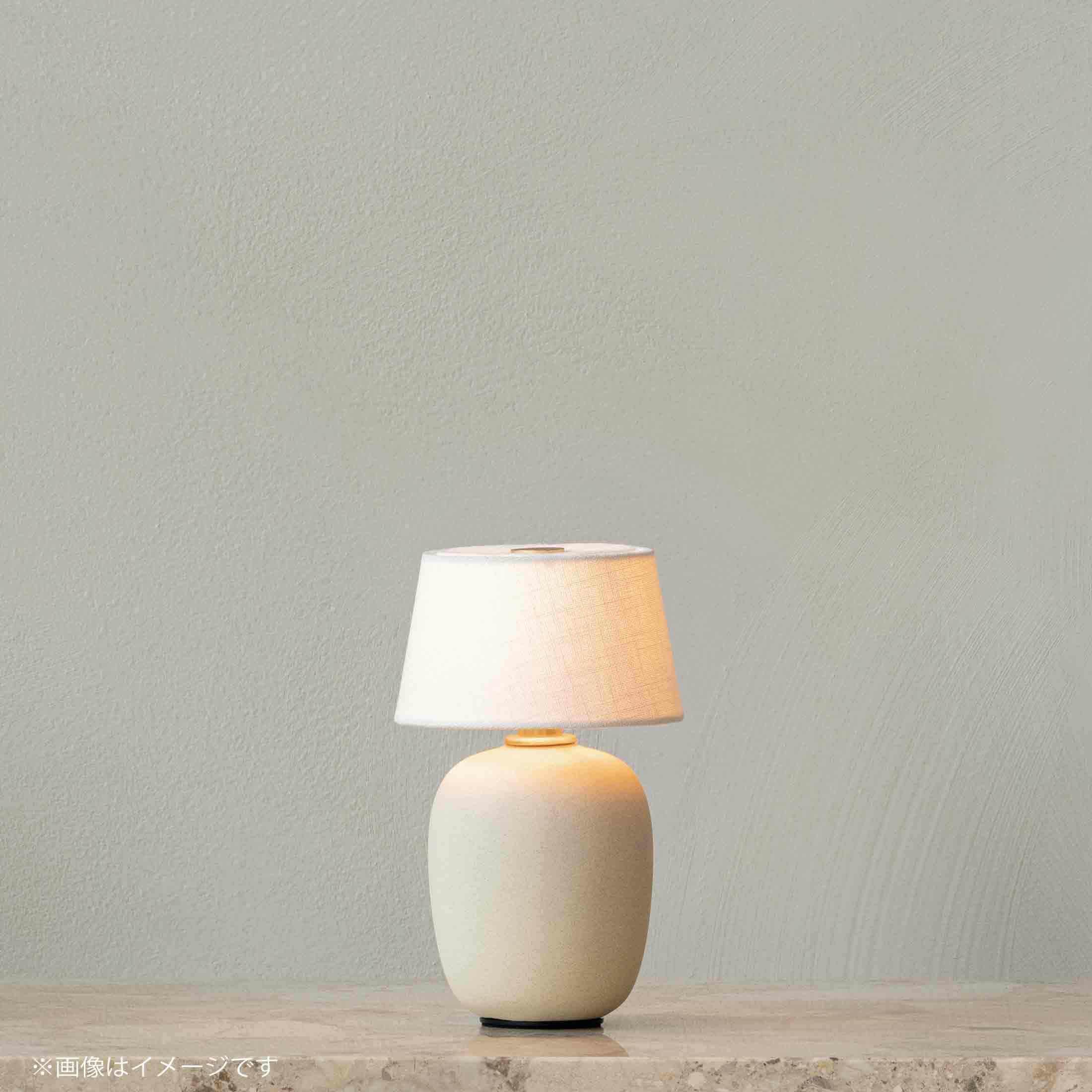 【ジャパンディセット】Audo Copenhagen（オドー・コペンハーゲン） / ANDROGYNE SIDE TABLE（アンドロジーン サイドテーブル）Φ50 / KUNIS BRECCIA STONE / 大理石 / ナチュラルオークベース+ TORSO PORTABLE LAMP （トルソー ポータブル ランプ） / 全3色 / テーブルランプ