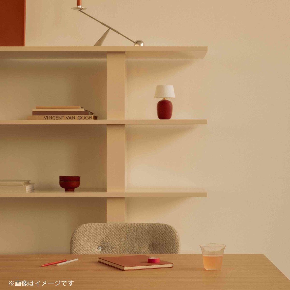 【ジャパンディセット】Audo Copenhagen（オドー・コペンハーゲン） / ANDROGYNE SIDE TABLE（アンドロジーン サイドテーブル）Φ50 / KUNIS BRECCIA STONE / 大理石 / ナチュラルオークベース+ TORSO PORTABLE LAMP （トルソー ポータブル ランプ） / 全3色 / テーブルランプ