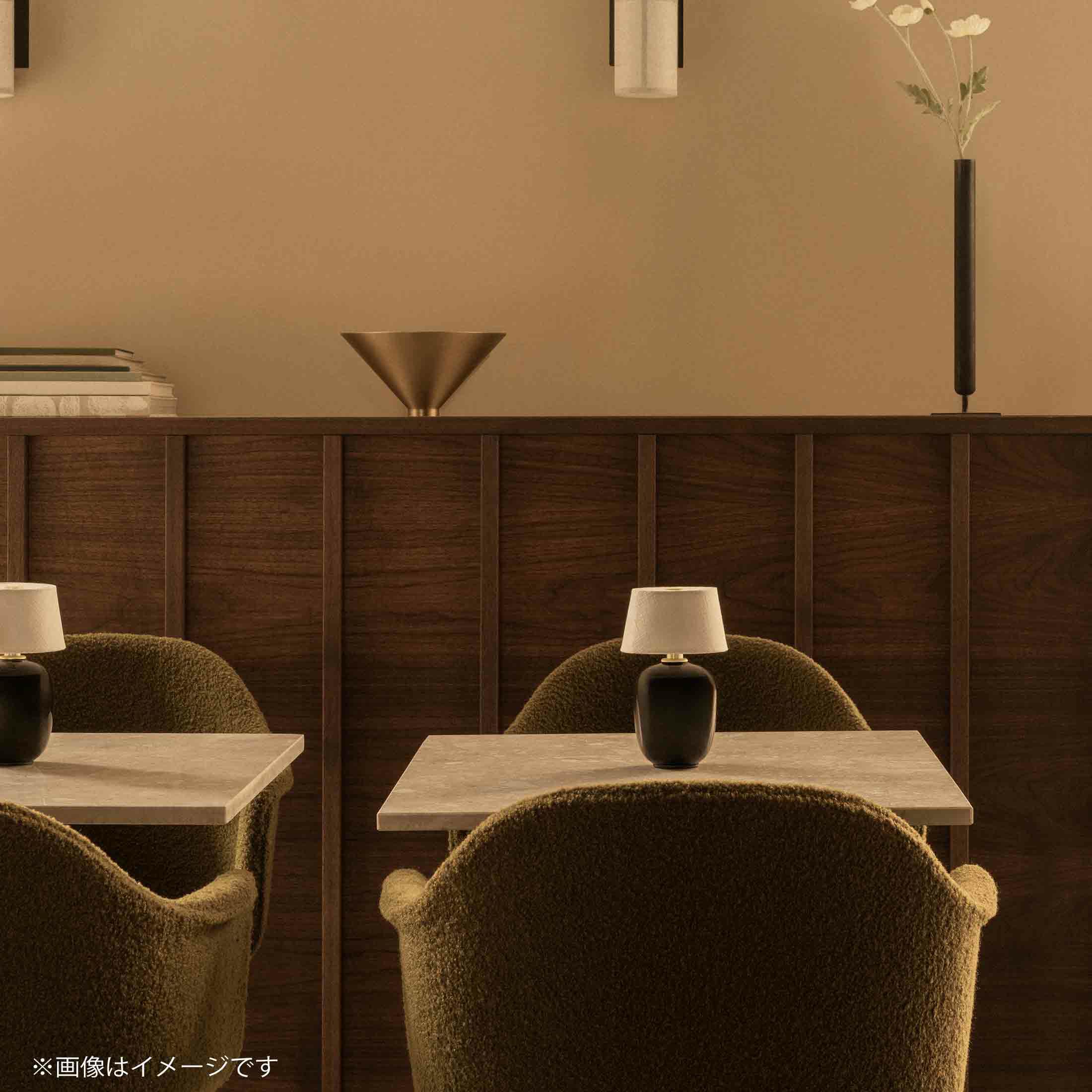 【ジャパンディセット】Audo Copenhagen（オドー・コペンハーゲン） / ANDROGYNE SIDE TABLE（アンドロジーン サイドテーブル）Φ50 / KUNIS BRECCIA STONE / 大理石 / ナチュラルオークベース+ TORSO PORTABLE LAMP （トルソー ポータブル ランプ） / 全3色 / テーブルランプ