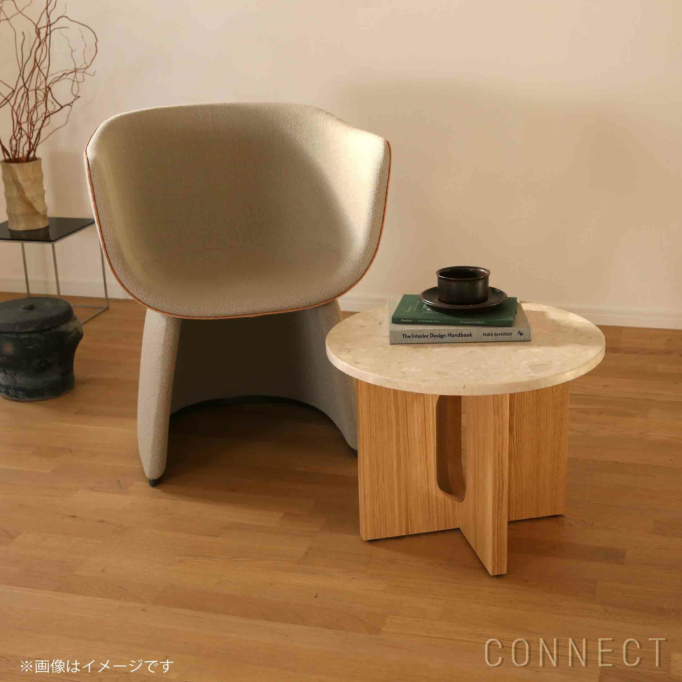【ジャパンディセット】Audo Copenhagen（オドー・コペンハーゲン） / ANDROGYNE SIDE TABLE（アンドロジーン サイドテーブル）Φ50 / KUNIS BRECCIA STONE / 大理石 / ナチュラルオークベース+ TORSO PORTABLE LAMP （トルソー ポータブル ランプ） / 全3色 / テーブルランプ