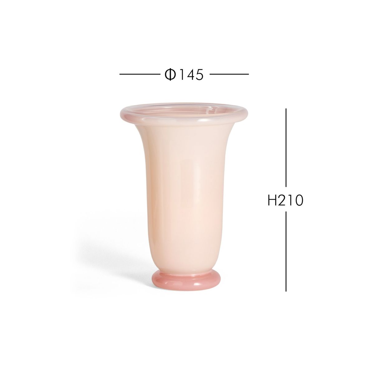 HAY（ヘイ） / EMPIRE VASE（エンパイアベース） / Mサイズ / ライトピンク / H21cm / フラワーベース
