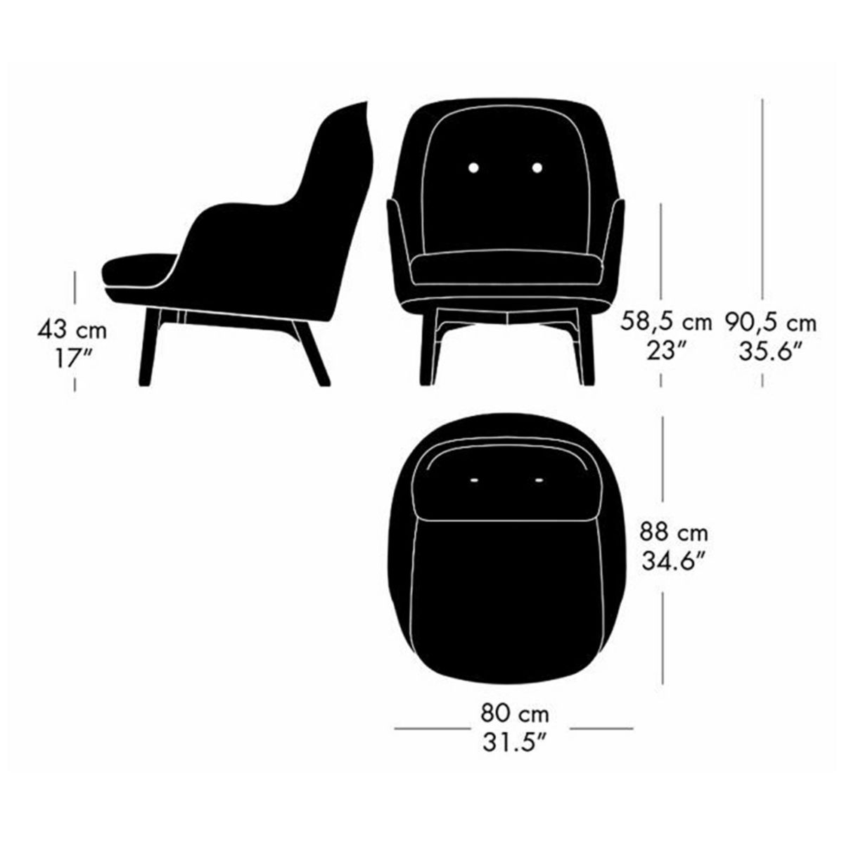 【ポイント15倍】FRITZ HANSEN（フリッツ・ハンセン） / FRI（フリチェア） フットスツールセット / ラウンジチェア