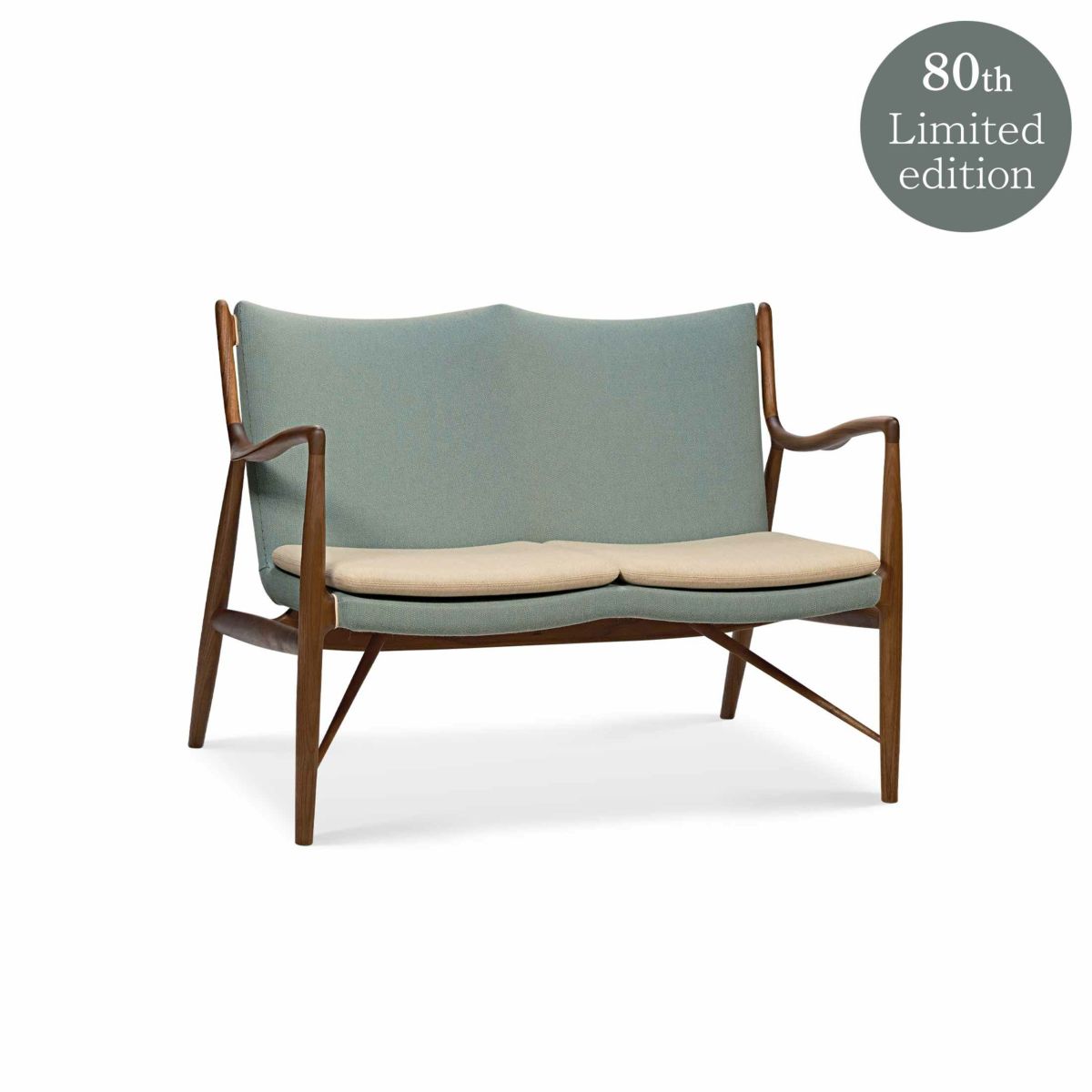 【数量限定】HOUSE OF FINN JUHL（ハウス・オブ・フィンユール） / 80周年記念ファーストエディション 45 SOFA / ウォルナット材・オイル仕上げ / WATERCOLOUR・Soft Linen