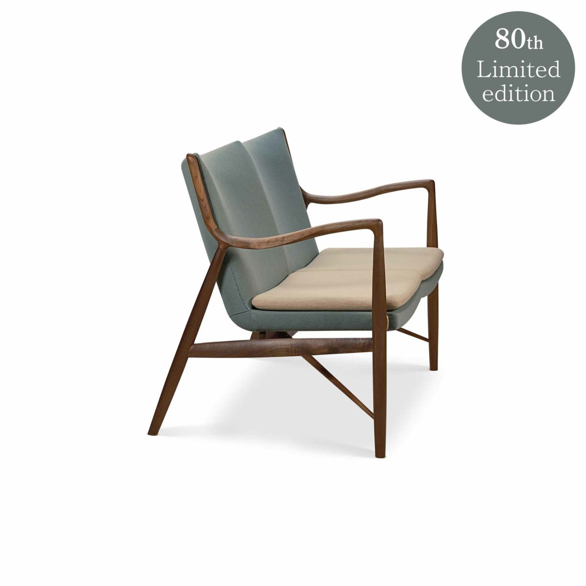 【数量限定】HOUSE OF FINN JUHL（ハウス・オブ・フィンユール） / 80周年記念ファーストエディション 45 SOFA / ウォルナット材・オイル仕上げ / WATERCOLOUR・Soft Linen