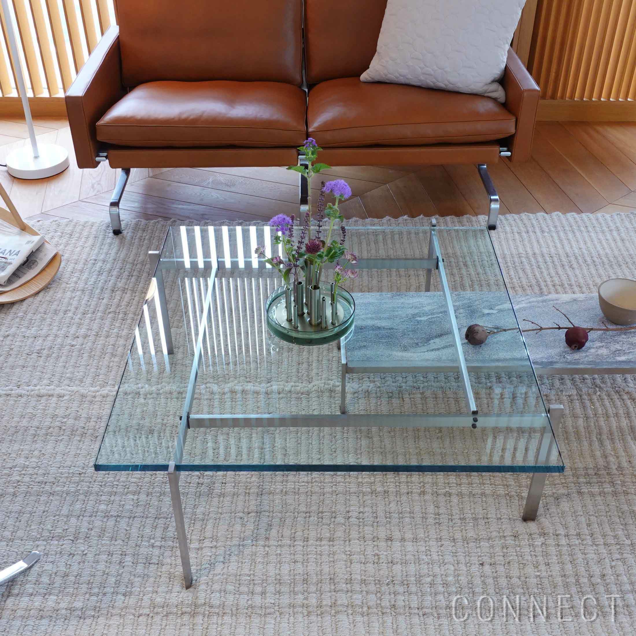 FRITZ HANSEN（フリッツ・ハンセン） / PK61 / ガラス / サテン仕上げステンレススチール / コーヒーテーブル / 80×80cm