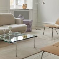 FRITZ HANSEN（フリッツ・ハンセン） / PK61 / ガラス / サテン仕上げステンレススチール / コーヒーテーブル / 80×80cm