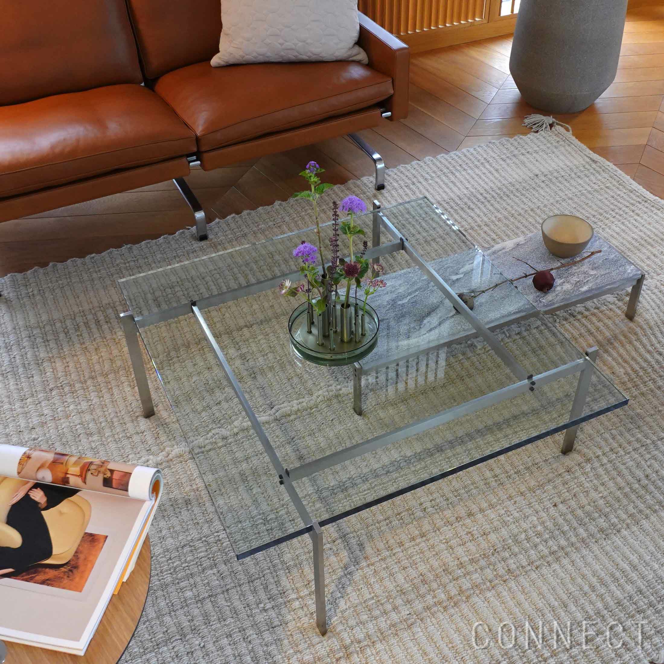 FRITZ HANSEN（フリッツ・ハンセン） / PK61 / ガラス / サテン仕上げステンレススチール / コーヒーテーブル / 80×80cm