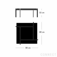 FRITZ HANSEN（フリッツ・ハンセン） / PK61 / ガラス / サテン仕上げステンレススチール / コーヒーテーブル / 80×80cm