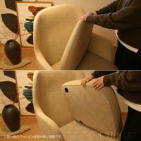 FRITZ HANSEN（フリッツ・ハンセン） / FRI（フリチェア） / ウッドベース / Sunniva（スニバ）233 ライトベージュ×Moss（モス）0019 / ラウンジチェア