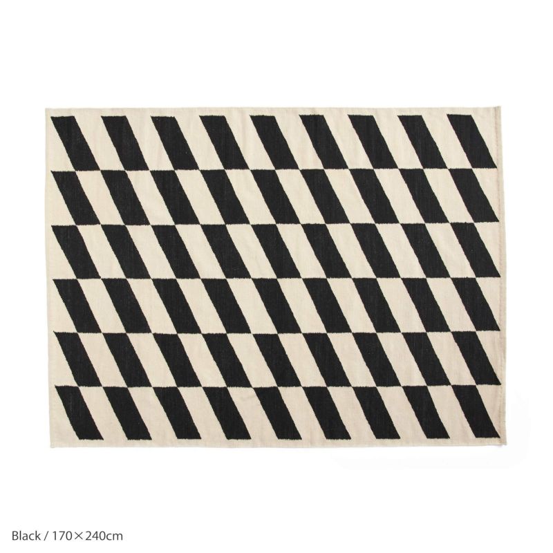 HAY（ヘイ） / SHIFT KELIM RUG（シフト キリム ラグ） / ブラック / 170×240cm / ラグ