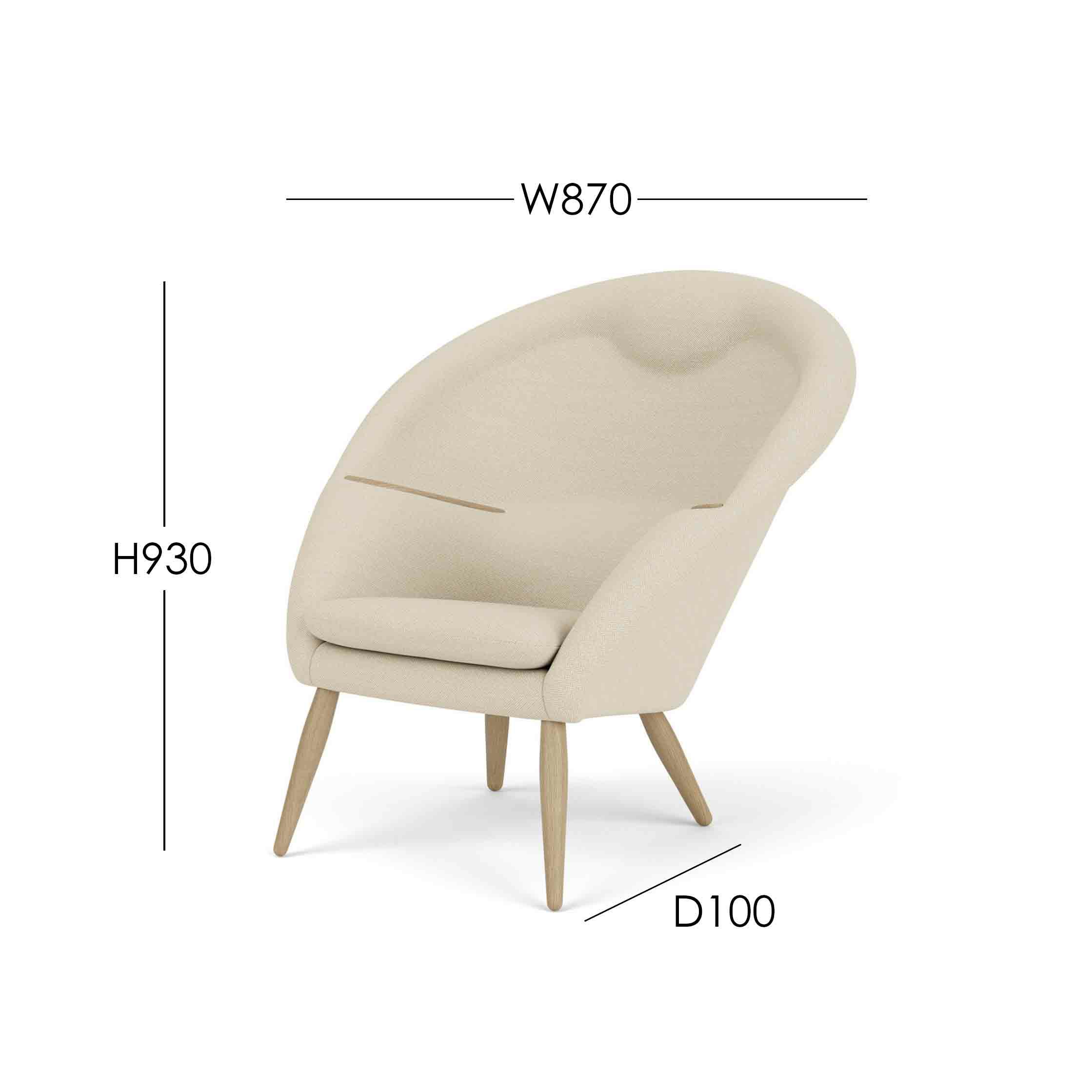 Audo Copenhagen（オドー・コペンハーゲン） / ODA LOUNGE CHAIR（オダ ラウンジチェア） /Natural Oak / Hallingdal 65 200