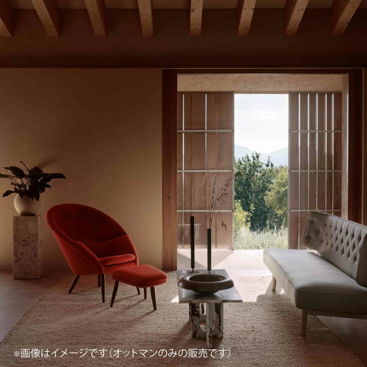 Audo Copenhagen（オドー・コペンハーゲン） / ODA OTTOMAN（オダ オットマン） / Natural Oak / Hallingdal 65 200