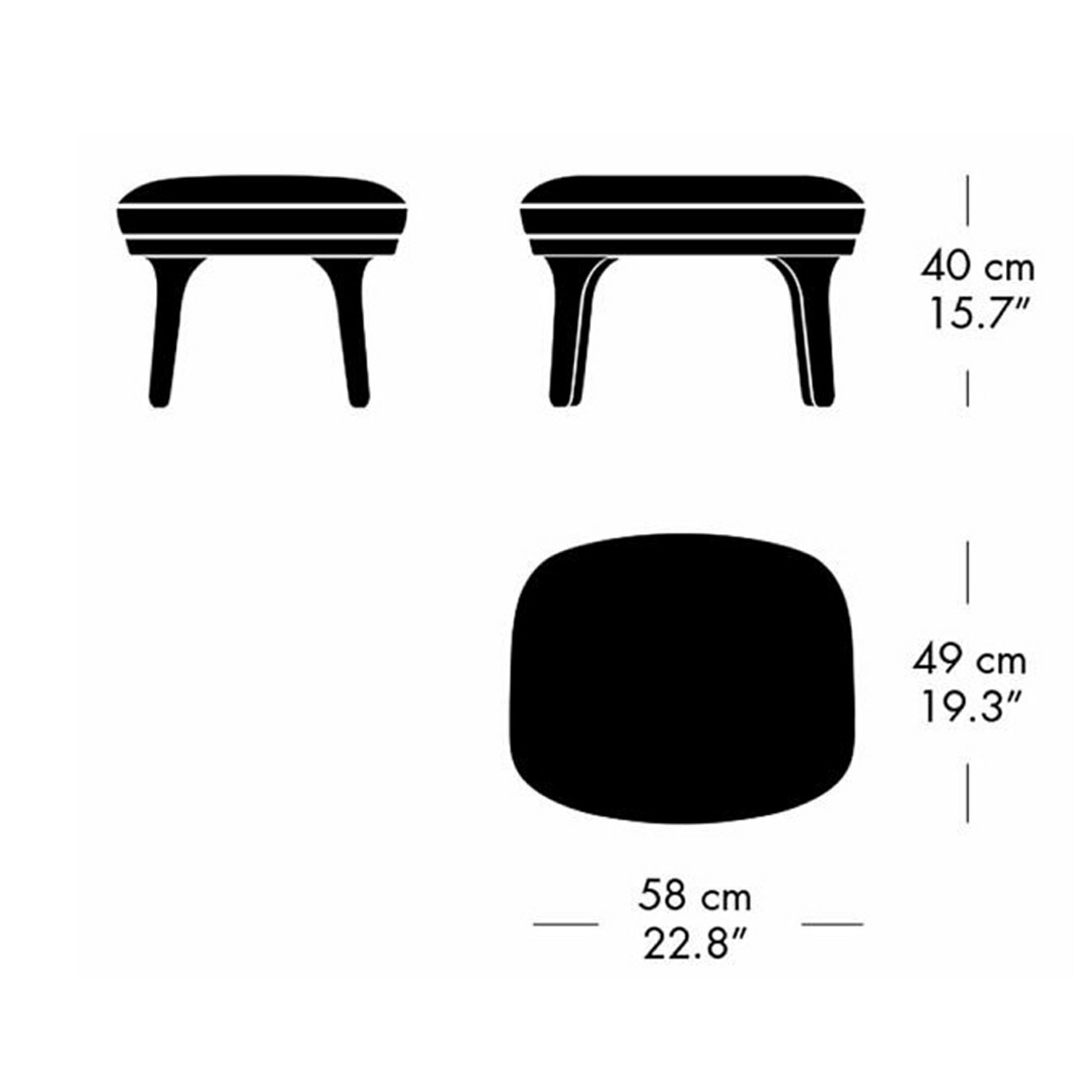 FRITZ HANSEN（フリッツ・ハンセン） / FRI FOOT STOOL（フリチェア用フットスツール） / ウッドベース / Sunniva（スニバ）233 ライトベージュ×Moss（モス）0019