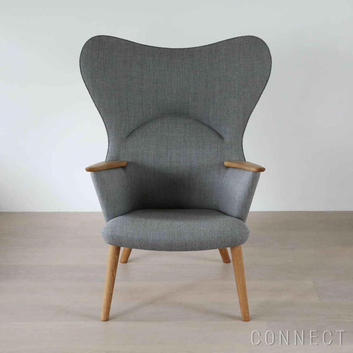 【ウェグナー展対象】CARL HANSEN & SON（カール・ハンセン＆サン） / CH78 ラウンジチェア（復刻ママベア） / オーク材・オイル仕上げ・Fiord 151 / CU CH78 専用ネックピロー（Sif 95）