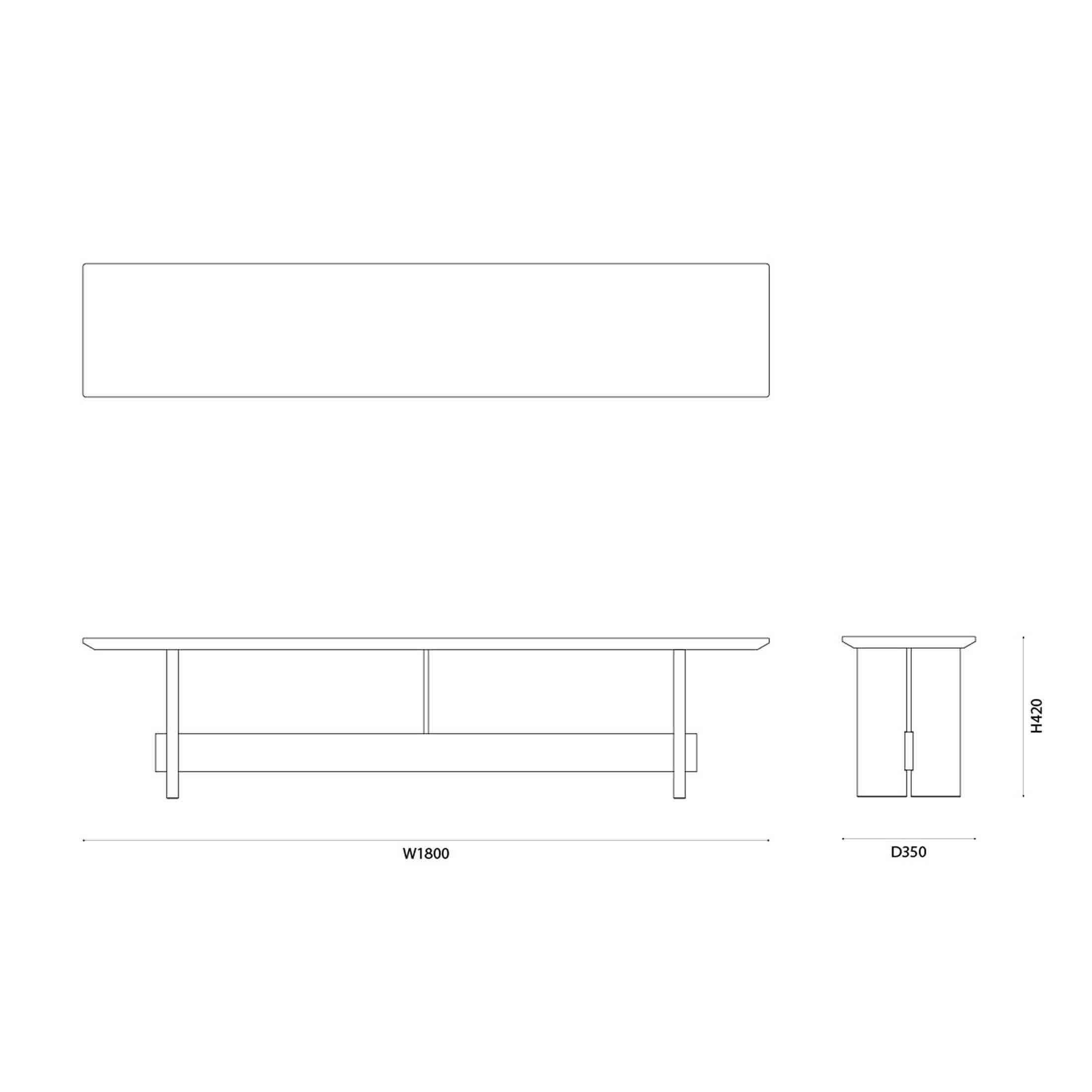 Karimoku Case（カリモクケース） / AZABU A-B01 / ASHIZAWAベンチ 180