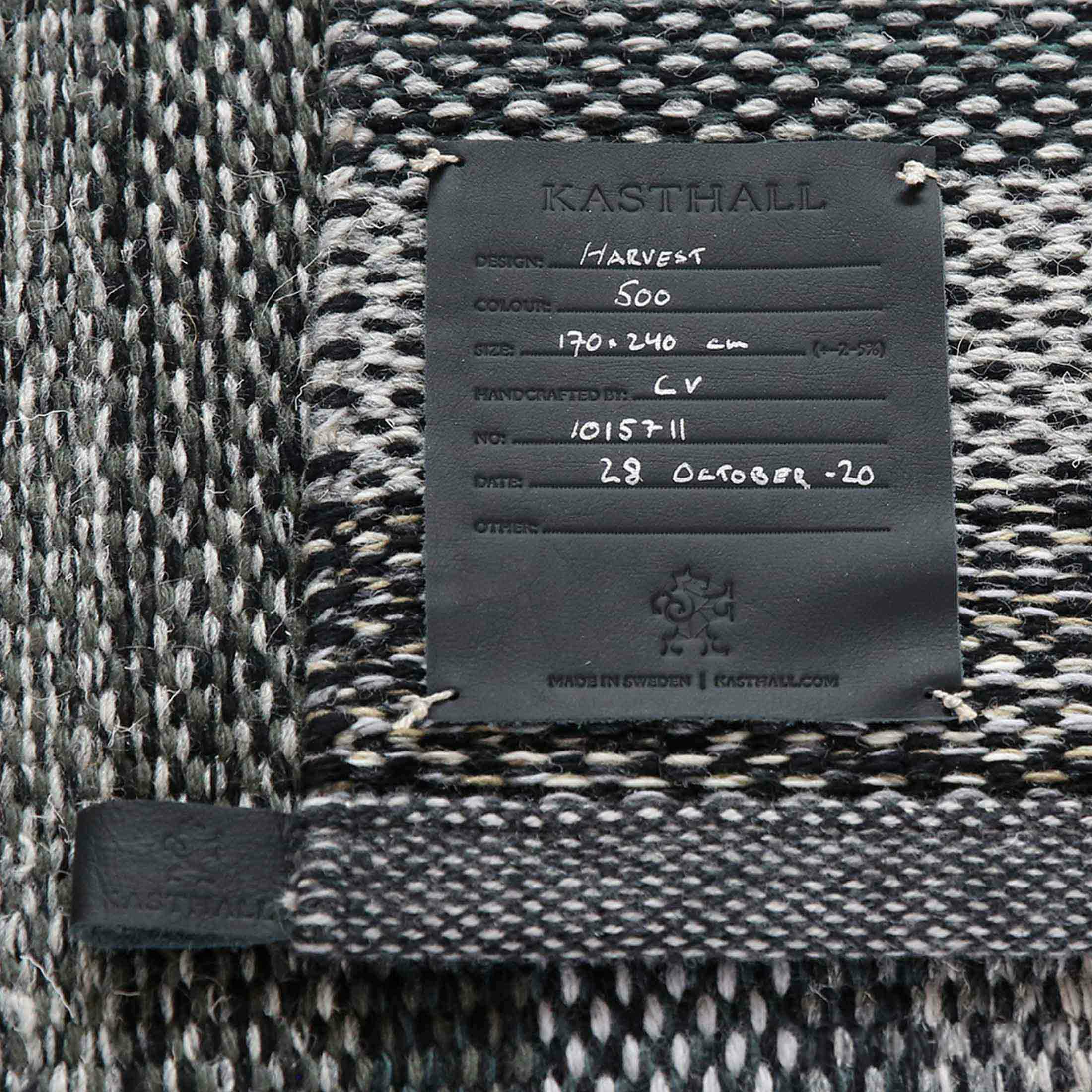 【アウトレット】KASTHALL（カスタール） / HARVEST（ハーベスト）/ブラック＆グレイ（170cm×240cm） / 1015711 / ラグ