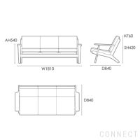 CARL HANSEN & SON（カール・ハンセン＆サン） / CH293 ソファ / オーク材・オイル仕上げ / ZR ANTONI 10968 / CH290 SERIES / 3人掛け