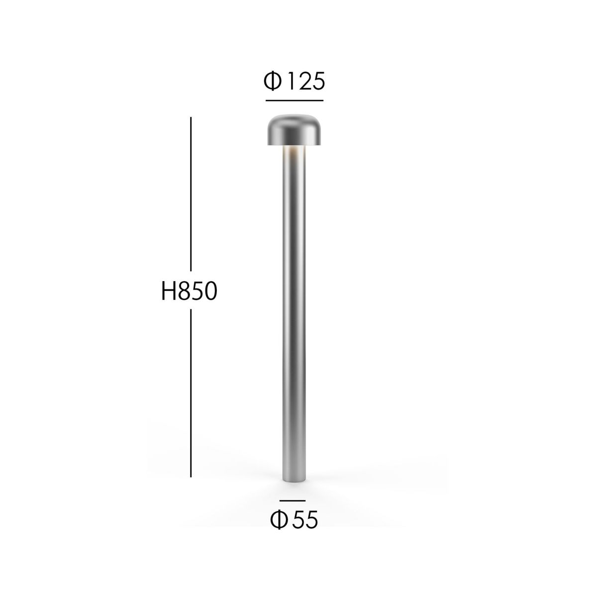 FLOS（フロス） / BELLHOP BOLLARD 850（ベルホップ ボラード） / ステンレス / H850 / 3000K / 庭園灯