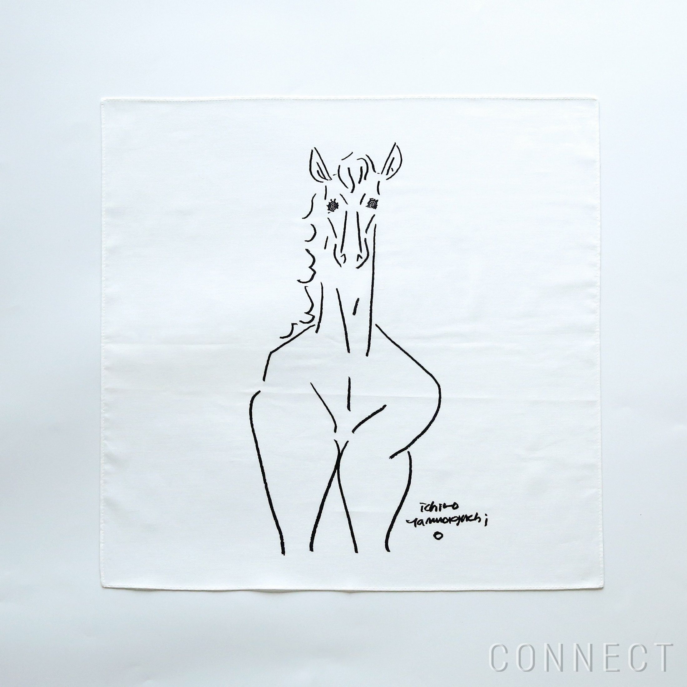 【数量限定】山口一郎描きおろし / 午（うま）ハンカチ《メール便のみ送料無料》