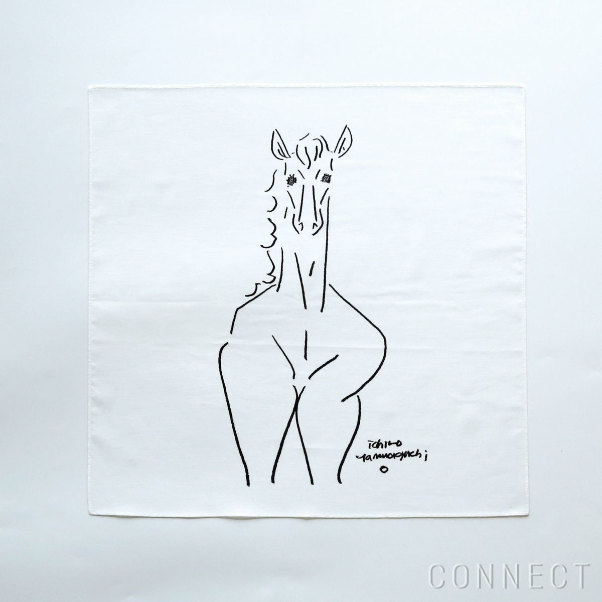 【数量限定】山口一郎描きおろし / 午（うま）ハンカチ《メール便のみ送料無料》