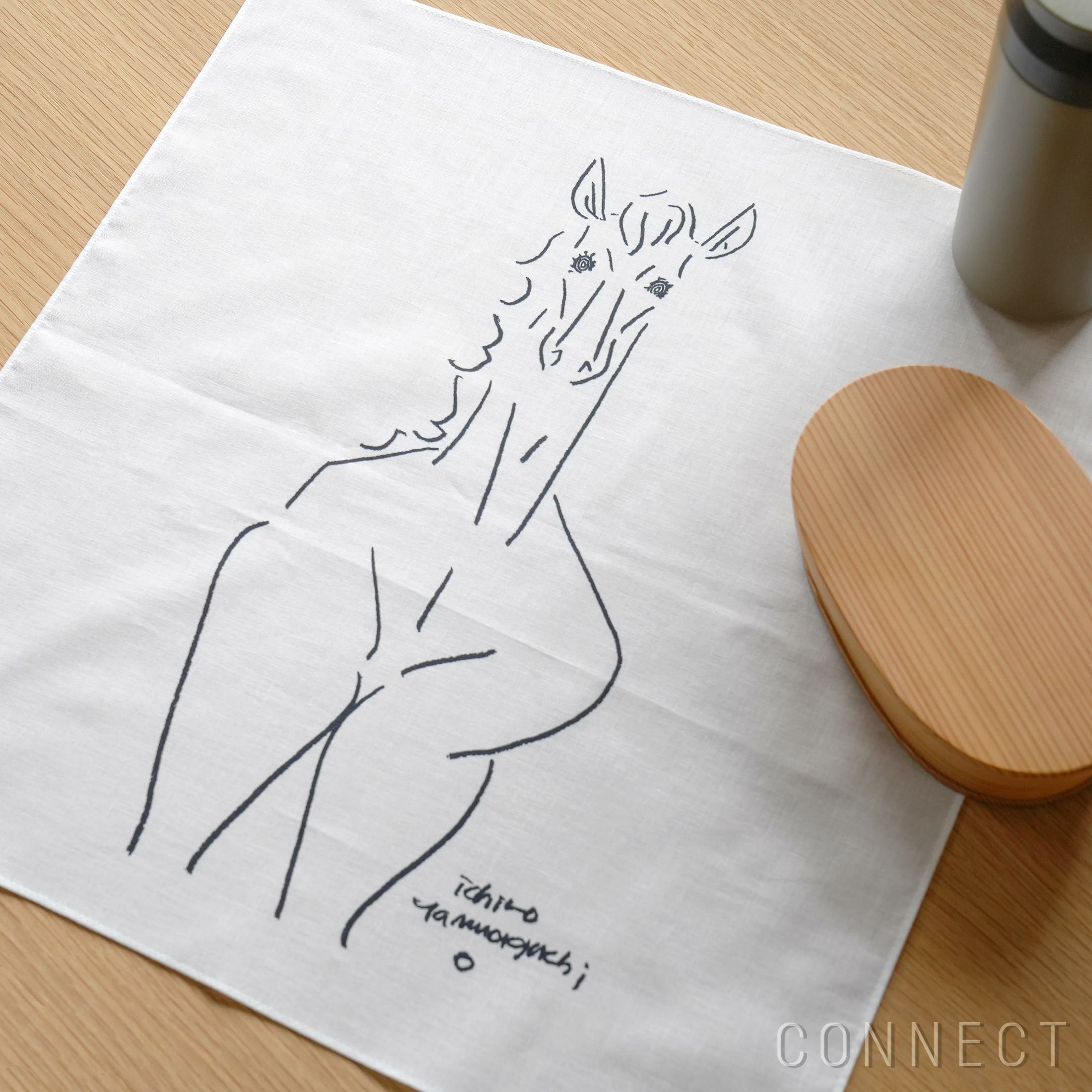 【数量限定】山口一郎描きおろし / 午（うま）ハンカチ《メール便のみ送料無料》