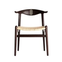PP Mobler（PPモブラー） / PP505 Cow Horn Chair（カウホーンチェア） / ウェンジ材・クリアオイル仕上げ / Cane seat（籐張り） / 真鍮プレート付