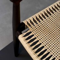 PP Mobler（PPモブラー） / PP501 Round Chair（ラウンドチェア） / The Chair（ザ チェア） / ウェンジ材・クリアオイル仕上げ /Cane seat（籐張り） / 真鍮プレート付