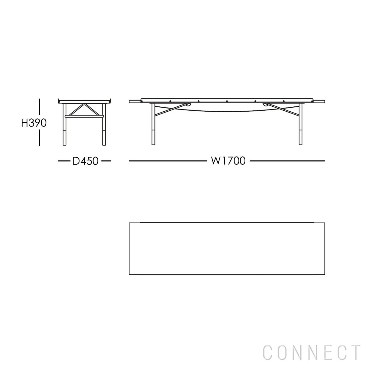 HOUSE OF FINN JUHL（ハウス・オブ・フィンユール） / TABLE BENCH（テーブルベンチ） / ウォルナット材・オイル仕上げ / SAHCO（サコ）Nalia 970