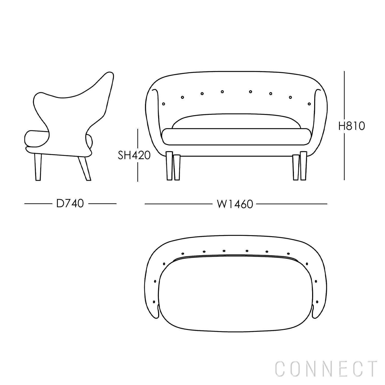 HOUSE OF FINN JUHL（ハウス・オブ・フィンユール） / WILLADSEN SOFA（ウィラドセンソファ） / ウォルナット材・オイル仕上げ / Hallingdal 100・270（ハリンダル）