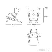HOUSE OF FINN JUHL（ハウス・オブ・フィンユール） / GRASSHOPPER CHAIR（グラスホッパーチェア） / ウォルナット材・オイル仕上げ・エレガンスレザー（Elegance Walnut）