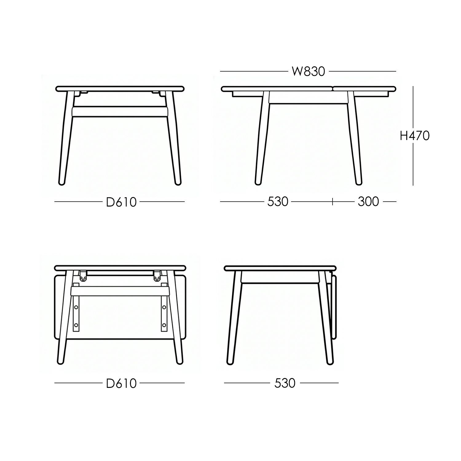 CARL HANSEN & SON（カール・ハンセン＆サン） / ND55 コーヒーテーブル / オーク材・オイル仕上げ / 折りたたみ式天板