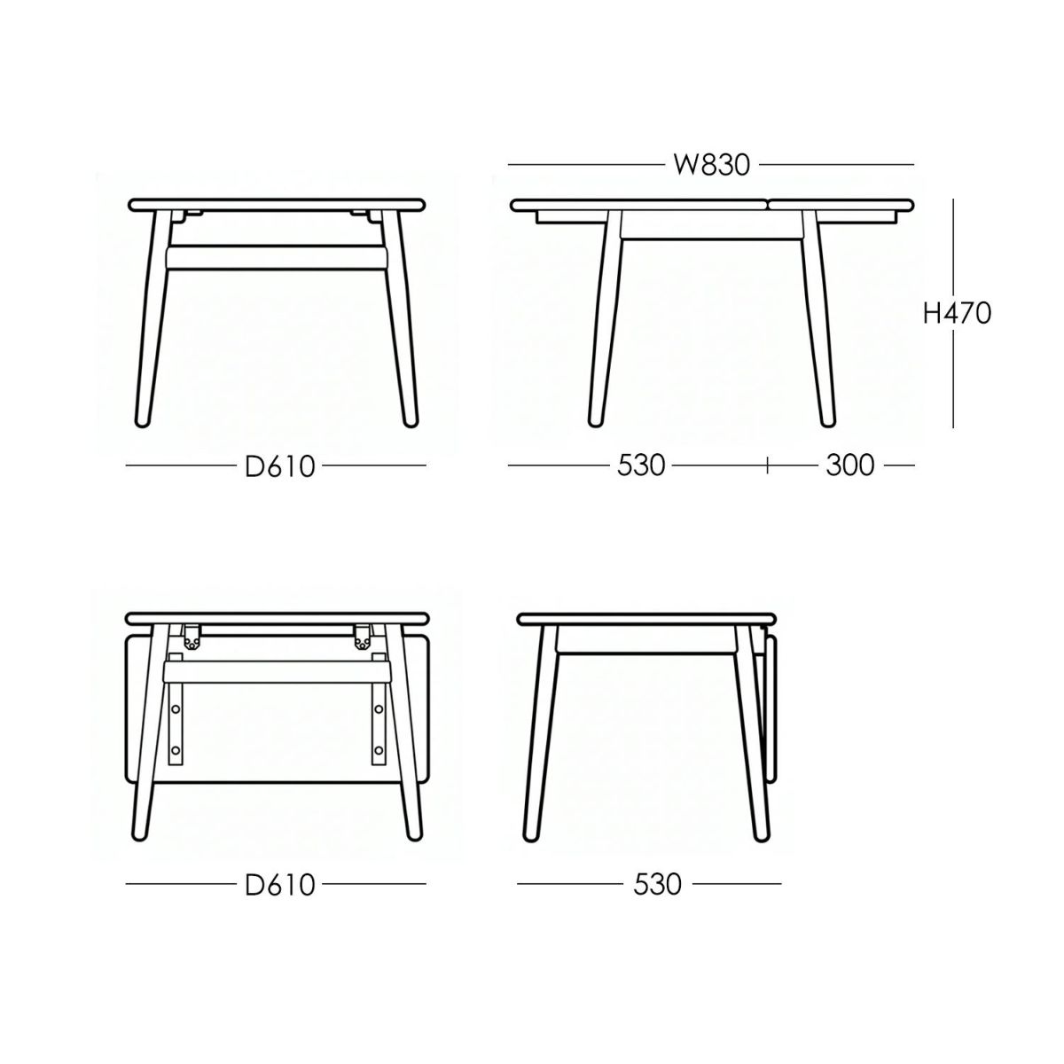CARL HANSEN & SON（カール・ハンセン＆サン） / ND55 コーヒーテーブル / オーク材・オイル仕上げ / 折りたたみ式天板