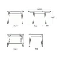 CARL HANSEN & SON（カール・ハンセン＆サン） / ND55 コーヒーテーブル / ウォルナット材・オイル仕上げ / 折りたたみ式天板