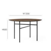 Audo Copenhagen（オドー・コペンハーゲン） /SNAREGADE DINING TABLEΦ120（スネアゲイド ダイニングテーブル） / ダークステインドオーク / テーブル