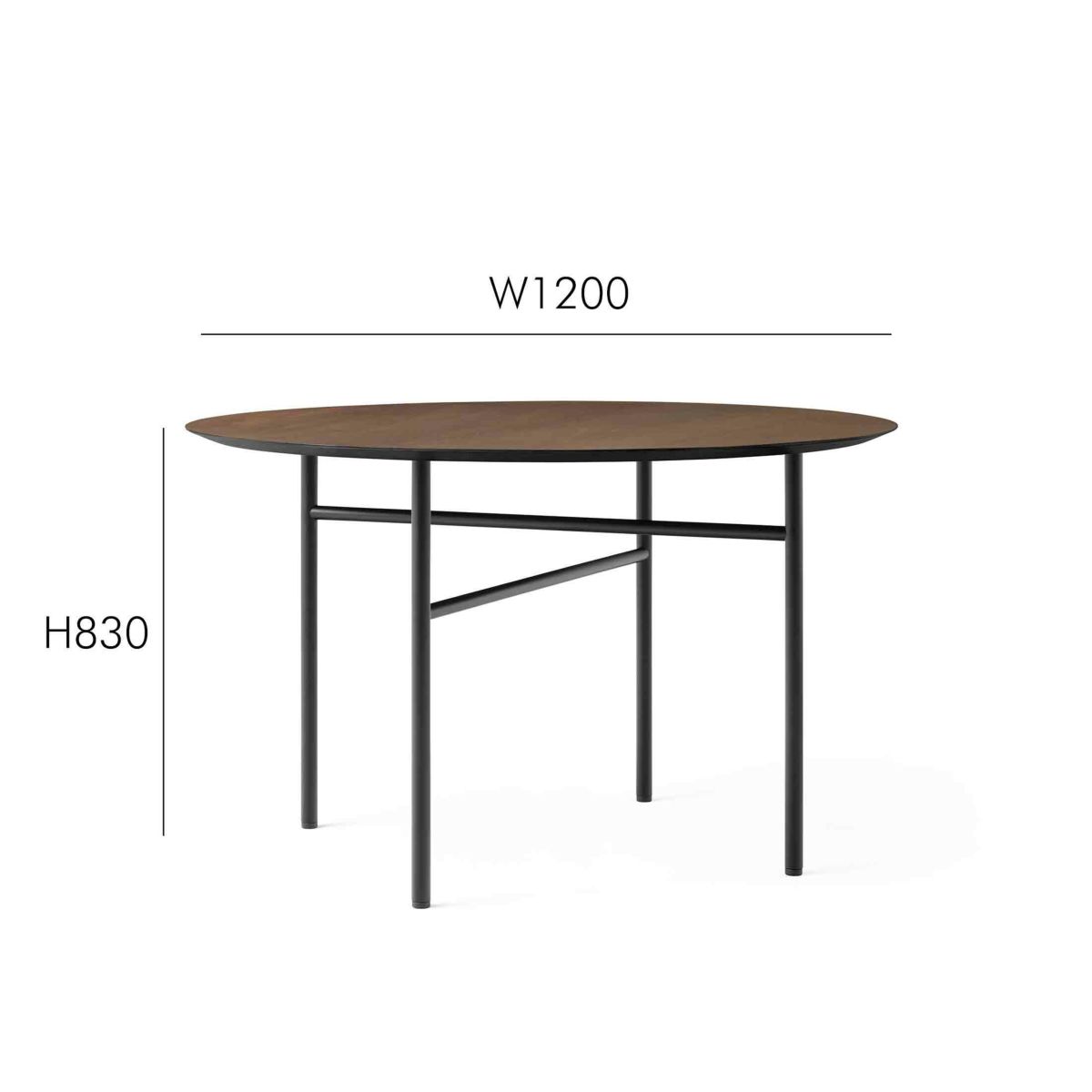 Audo Copenhagen（オドー・コペンハーゲン） /SNAREGADE DINING TABLEΦ120（スネアゲイド ダイニングテーブル） / ダークステインドオーク / テーブル
