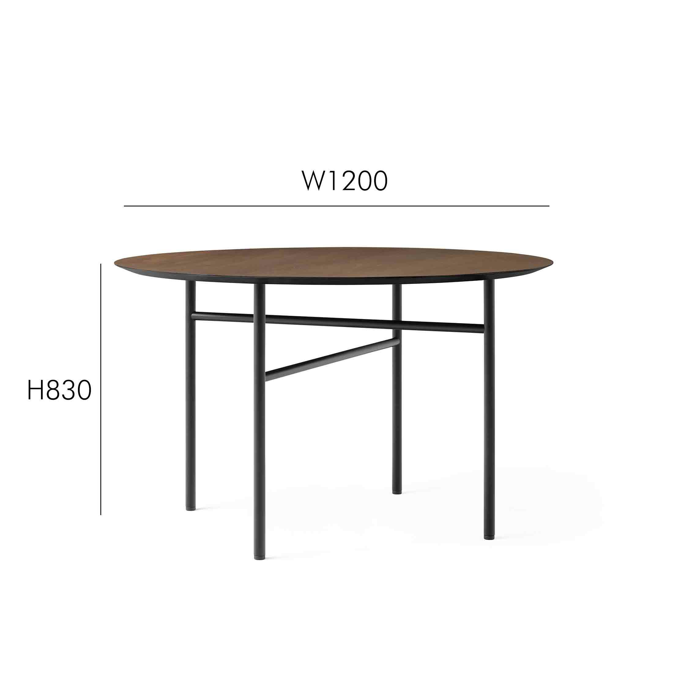 Audo Copenhagen（オドー・コペンハーゲン） /SNAREGADE DINING TABLEΦ120（スネアゲイド ダイニングテーブル） / ダークステインドオーク / テーブル